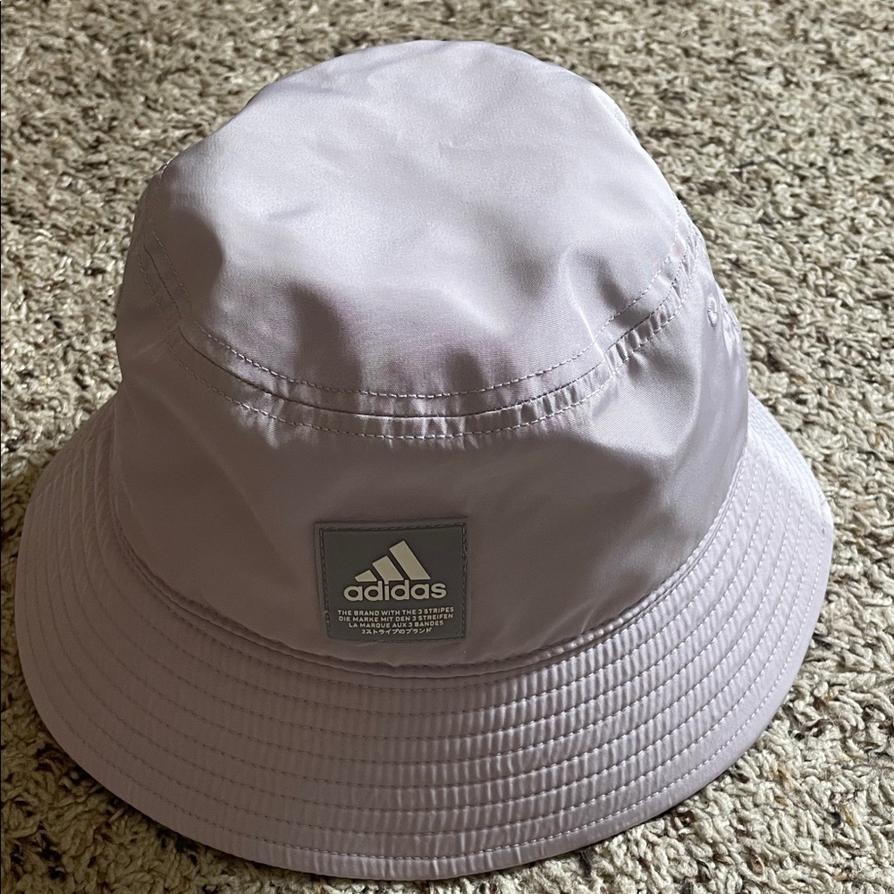 adidas Women’s Pale Pink Bucket Hat with Logo Patch